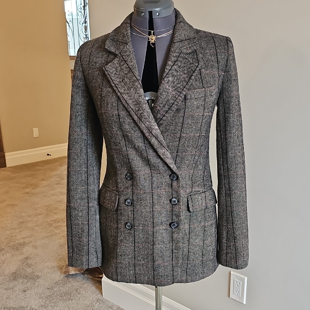 Women's Double-Breasted Gray Jacket